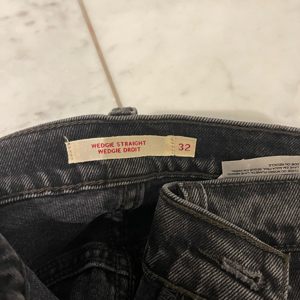 Levi's Black Wedgie Straight Jeans